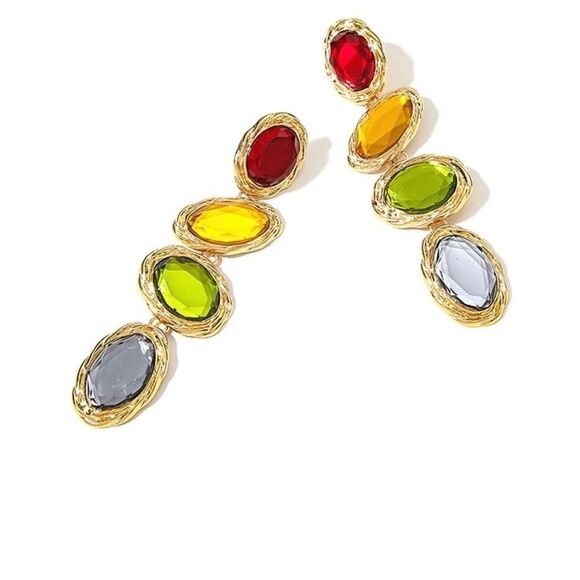 💛 Striking & sparkling crystal drop dangle earrings 💛 - Picture 1 of 3